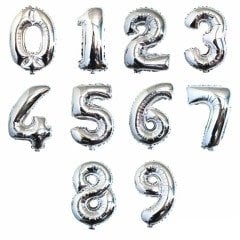 Rakam Folyo Balon Gümüş 76cm