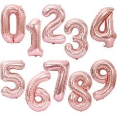 Rakam Folyo Balon Rose Gold 100cm