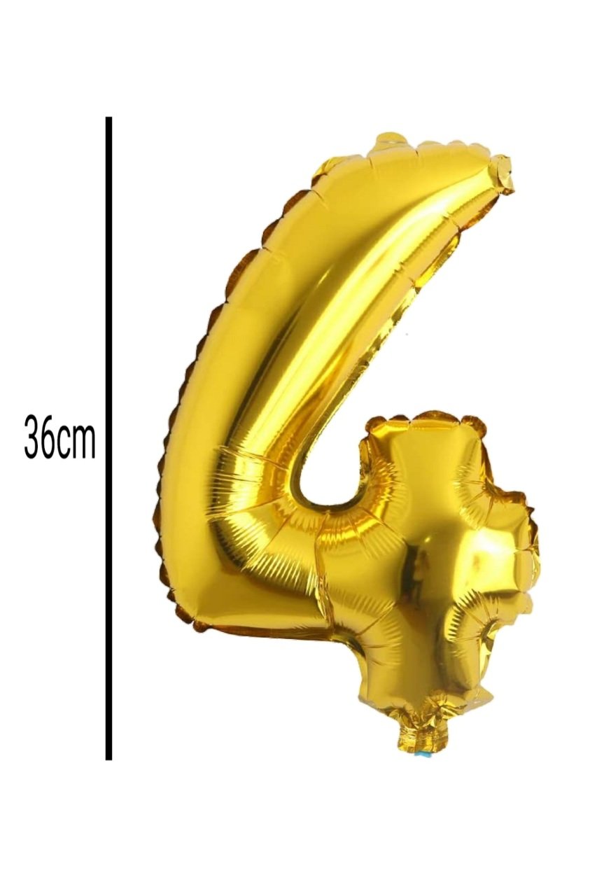 Rakam Folyo Balon Altın 36cm 4