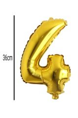 Rakam Folyo Balon Altın 36cm 4
