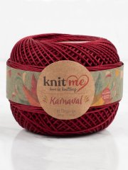 Knit Me Karnaval El Örgü İpi Açık Bordo