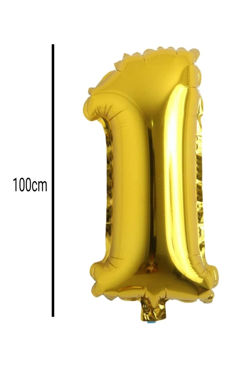 Rakam Folyo Balon Altın 100cm 1