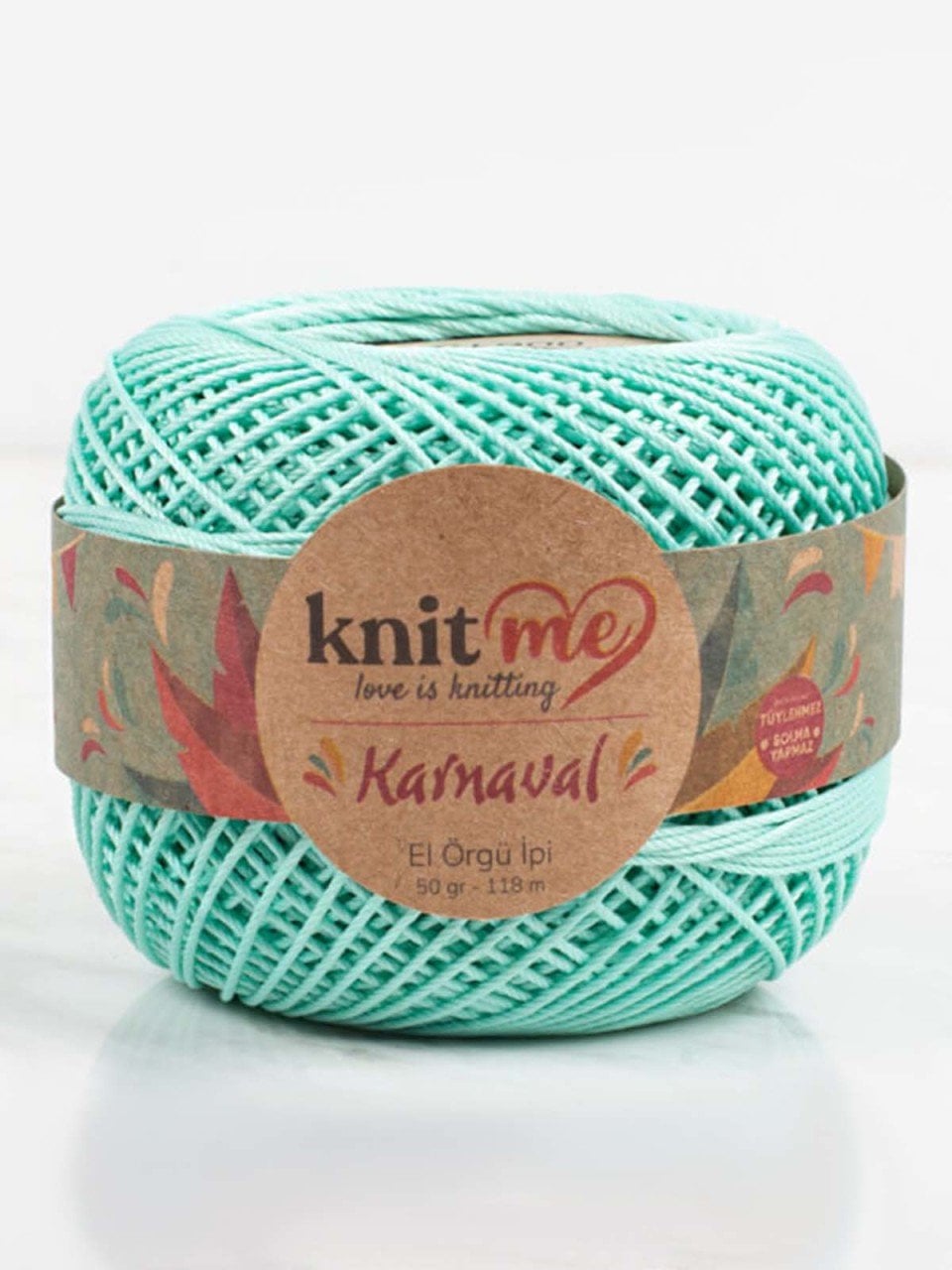 Knit Me Karnaval El Örgü İpi Bebe Yeşili