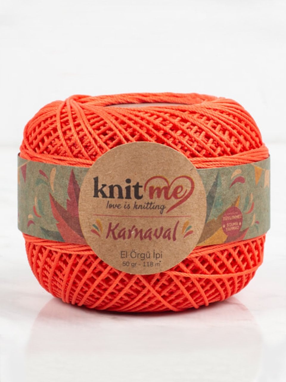 Knit Me Karnaval El Örgü İpi Nar Çiçeği