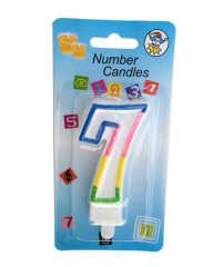 Gökkuşağı Rakamı Pasta Mumu (4x8) 7