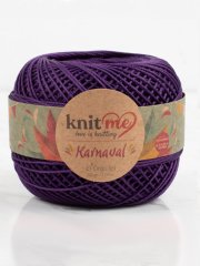 Knit Me Karnaval El Örgü İpi Patlıcan Moru