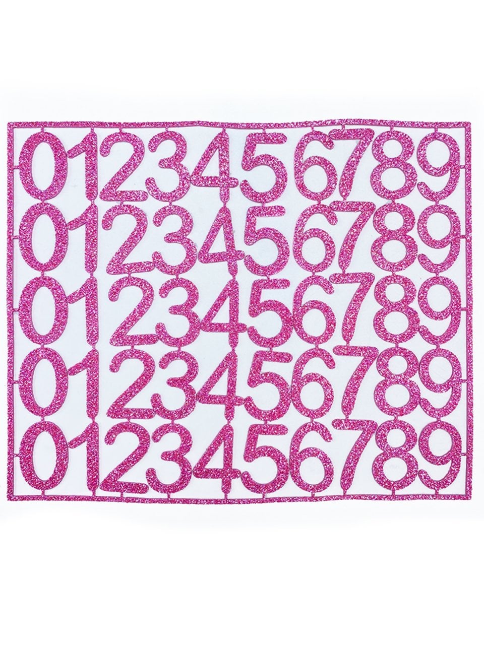 Simli Eva Rakam - Sayı 3cm Pembe