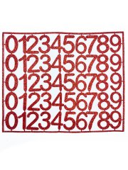 Simli Eva Rakam - Sayı 3cm Kırmızı
